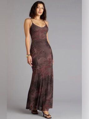 WINDSOR Into the Wild Leopard Maxi Dress Sz. S EUC MSRP: $48.00
